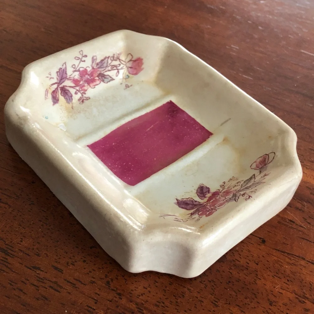 Antique Ironstone Soap Dish